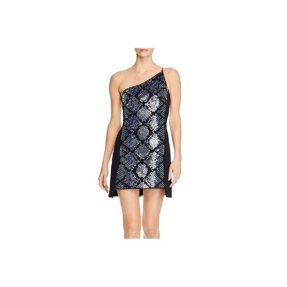 DAVID KOMA Dresses & Skirts - DAVID KOMA Womens Black Lined Sleeveless Short Cocktail Fit + Flare Dress 8